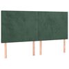 vidaXL T&ecirc;te de lit &agrave; LED Vert fonc&eacute; 200x5x118/128 cm Velours