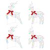 vidaXL Renne de No&euml;l 4 pc 80 LED Multicolore 43 x 19 x 65 cm