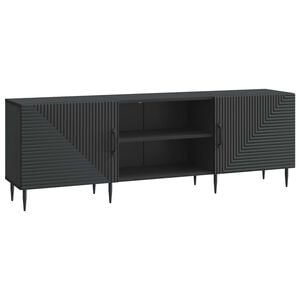 vidaXL Meuble TV 150 x 31 x 50 cm Noir Bois d'ing&eacute;nierie