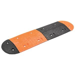 vidaXL Ralentisseur Jaune et noir 129x32,5x4 cm Caoutchouc