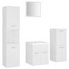 vidaXL Ensemble de meubles de salle de bain Blanc Agglom&eacute;r&eacute;