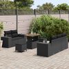 vidaXL Ensemble de canap&eacute; de jardin 8 pcs Noir Poly Rattan