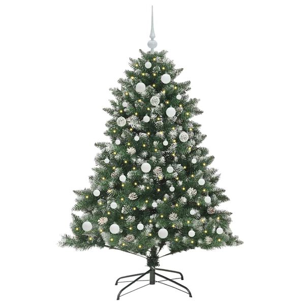 vidaXL Sapin de Noël artificiel avec 150 LED Vert 105 x 105 x 150 cm