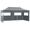 vidaXL Tente de r&eacute;ception pliable avec 4 parois 3x6 m Acier Anthracite