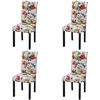 vidaXL Chaises à manger lot de 4 multicolore tissu