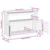 vidaXL Table console de jardin 110x35x75 cm bois massif d'acacia