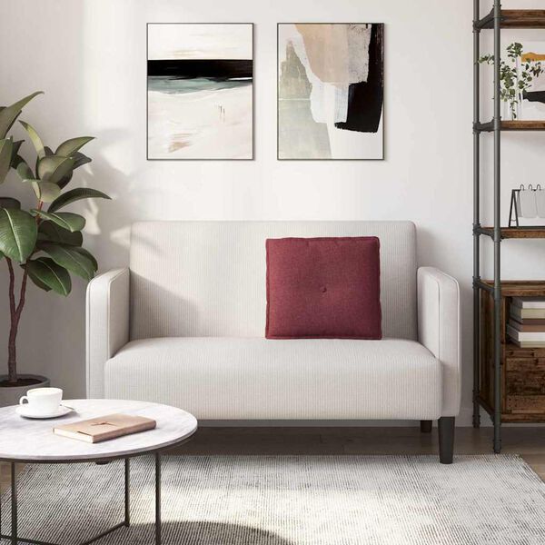 vidaXL Coussin de Dos Bordeaux 50 x 19 x 45 cm tissu