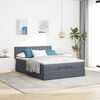vidaXL Cadre de lit ottoman avec matelas gris fonc&eacute; 140x190 cm velours