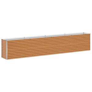 vidaXL Jardini&egrave;re sur&eacute;lev&eacute;e Marron Clair 390 x 50 x 68 cm