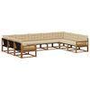 vidaXL Ensemble de canap&eacute;s d'ext&eacute;rieur 9 pcs Naturel et Beige