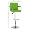 vidaXL Tabourets de bar lot de 2 vert similicuir