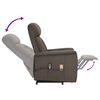 vidaXL Fauteuil de massage Gris foncé Tissu microfibre