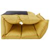 vidaXL Chaise pliable de sol Jaune moutarde Tissu