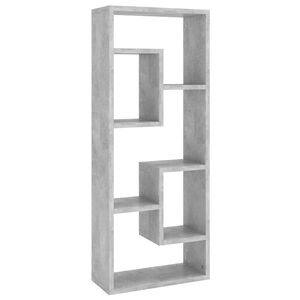vidaXL &Eacute;tag&egrave;re murale Gris b&eacute;ton 36x16x90 cm Bois d'ing&eacute;nierie
