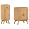 vidaXL Ensemble de mobilier de salle de bain avec tiroir 2 pcs Marron
