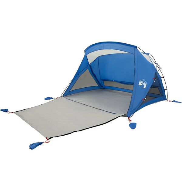 vidaXL Tente de plage 2 personnes bleu azur&eacute; imperm&eacute;able