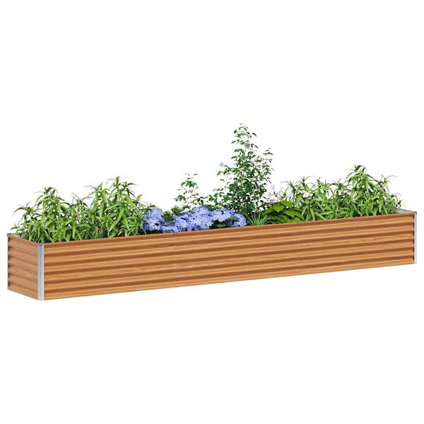 vidaXL Jardini&egrave;re sur&eacute;lev&eacute;e 290 x 50 x 36 cm Acier galvanis&eacute;