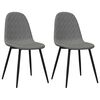 vidaXL Chaises &agrave; manger lot de 2 Gris clair Velours