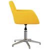 vidaXL Chaise pivotante de bureau Jaune clair Tissu