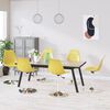 vidaXL Chaises pivotantes &agrave; manger lot de 6 jaune PP