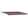 vidaXL Auvent r&eacute;tractable &eacute;lectrique Marron 4,5 &times; 3 m
