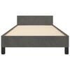 vidaXL Cadre de lit sans matelas gris fonc&eacute; 90x190 cm velours