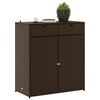 vidaXL Armoire de rangement jardin marron 105x55x113 cm résine tressée
