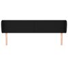 vidaXL T&ecirc;te de lit avec oreilles Noir 183x23x78/88 cm Tissu