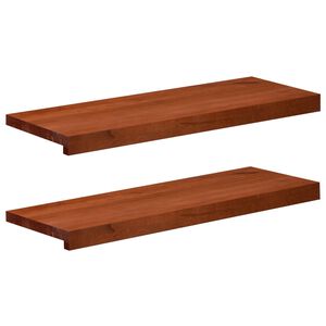 vidaXL Marches d'escalier 2 pi&egrave;ces 70 x 25 x 2 cm Marron