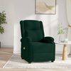 vidaXL Fauteuil &eacute;lectrique de massage Vert fonc&eacute; velours