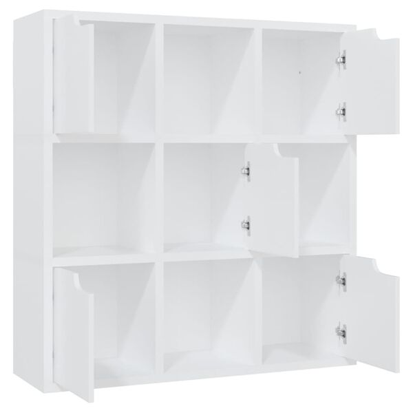 vidaXL Biblioth&egrave;que Blanc 88,5x27,5x88 cm Bois d'ing&eacute;nierie