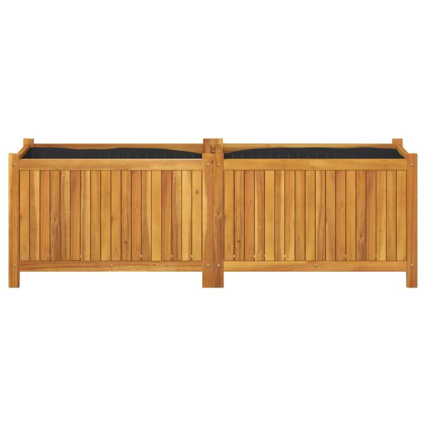 vidaXL Jardini&egrave;re avec doublure 153x38,5x50 cm bois massif d'acacia