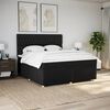 vidaXL Sommier &agrave; lattes de lit avec matelas Noir 180x200 cm Tissu