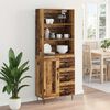 vidaXL Haut Armoire avec tiroir 2 pcs Bois ancien Bois d'ing&eacute;nierie