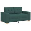 vidaXL Canap&eacute; deux places vert fonc&eacute; 160 x 77 x 82 cm en tissu