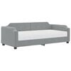 vidaXL Lit de jour avec matelas gris clair 90x190 cm tissu