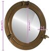 vidaXL Miroir en forme de porthole mural &Oslash;50 cm&nbsp;aluminium et verre