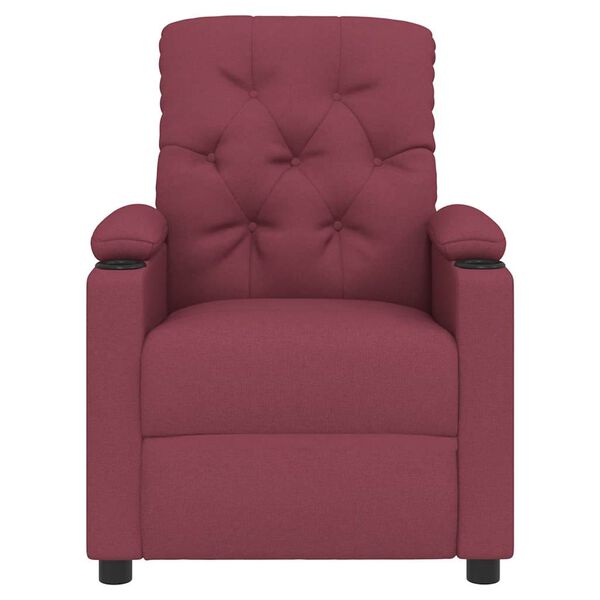 vidaXL Fauteuil de massage Rouge bordeaux Tissu