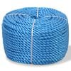 vidaXL Corde torsad&eacute;e Polypropyl&egrave;ne 14 mm 100 m Bleu