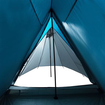 vidaXL Tente de camping 3 personnes bleu imperméable