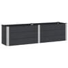 vidaXL Jardini&egrave;re sur&eacute;lev&eacute;e Noir 200 x 50 x 54 cm alu.