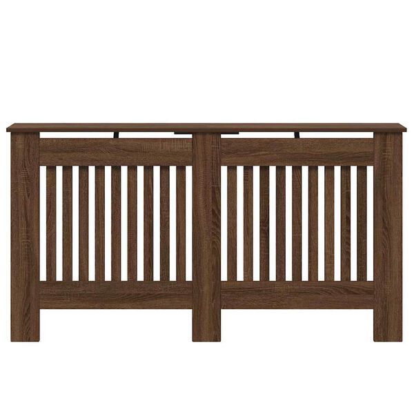 vidaXL Cache-Radiateur Chêne brun 152 x 19 x 81,5 cm Bois d'ingénierie