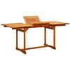 vidaXL Table &agrave; d&icirc;ner de jardin (120-170)x80x75 cm Bois d'acacia massif