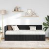 vidaXL Cadre de lit d'angle avec matelas 2 pcs Noir Velours