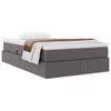 vidaXL Lit avec rangement et matelas avec matelas Gris 120 x 200 cm