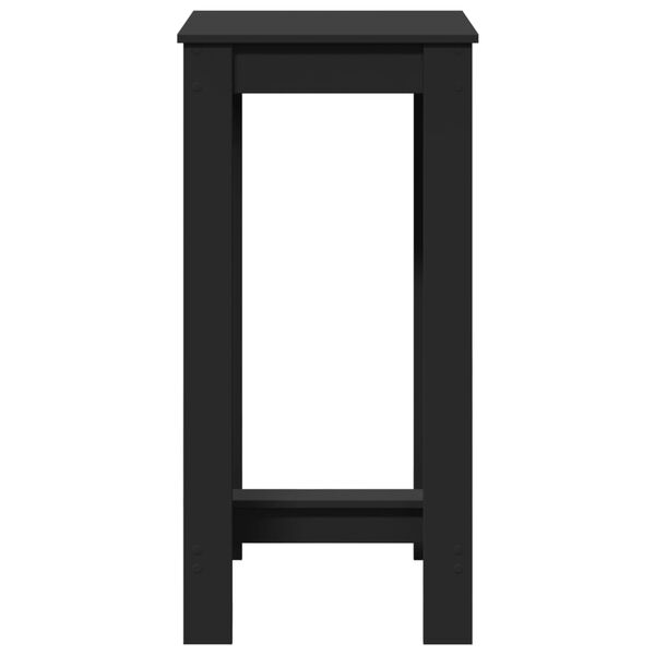 vidaXL Table de bar noir 51x50x103,5 cm bois d'ingénierie