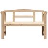 vidaXL Banc ext&eacute;rieur Naturel 119 x 44 x 76 cm Bois de pin massif
