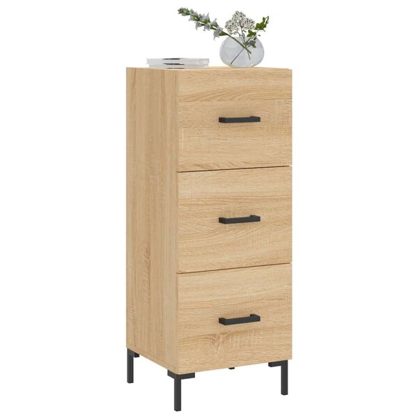 vidaXL Buffet Ch&ecirc;ne sonoma 34,5x34x90 cm Bois d'ing&eacute;nierie