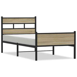 vidaXL Cadre de lit sans matelas chêne sonoma 100x190 cm