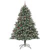 vidaXL Sapin de No&euml;l artificiel Vert 210 cm PVC, plastique et acier